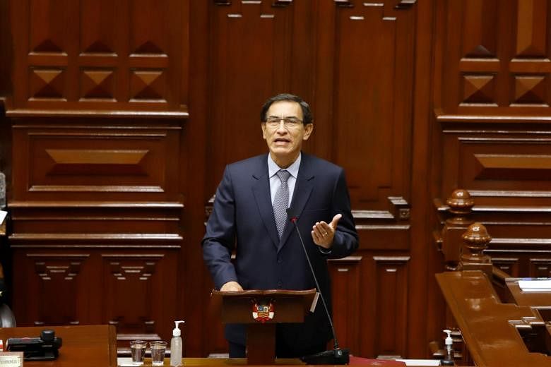 Peru jatuh ke dalam pergolakan politik ketika Kongres menggulingkan Presiden Martin Vizcarra