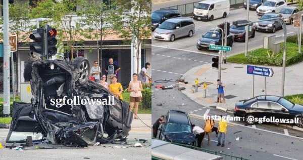 Mobil yang melaju kencang menyebabkan kecelakaan beberapa kendaraan di Tampines, menewaskan 2 orang, Singapore News